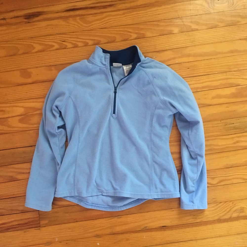 baby blue quarter zip up